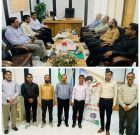 دیدار دبیر خانه کارگر شهرستان‌های لامرد و مهر با رئیس مرکز فنی و حرفه‌ای لامرد به مناسبت روز کارآفرینی